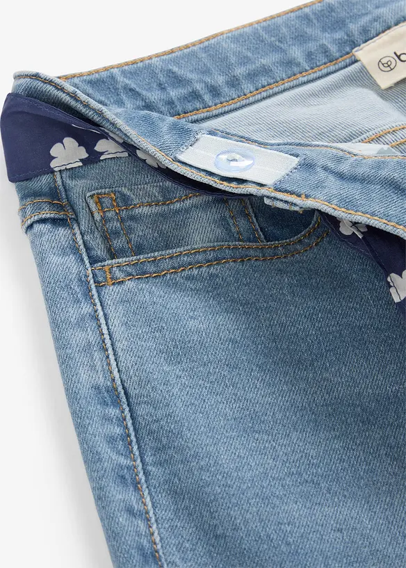 Flared-jeans med knytebelte, Mid Waist (2-delt sett), bonprix