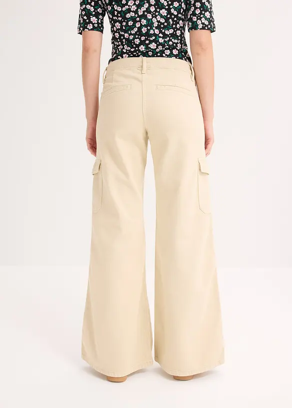 Cargobukse i 100% bomull, bonprix