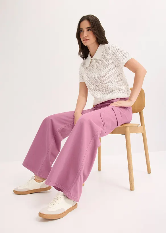 Cargobukse i 100% bomull, bonprix