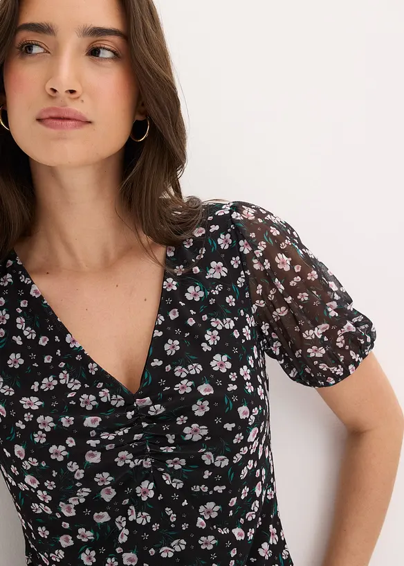 Topp i tynn mesh, bonprix