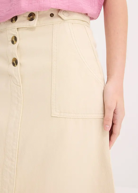 Twillskj&oslash;rt i 100% bomull, bonprix