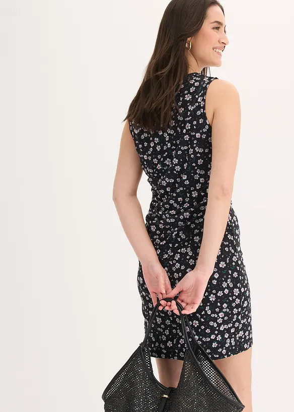 Innsvingt kjole i tynn mesh, bonprix