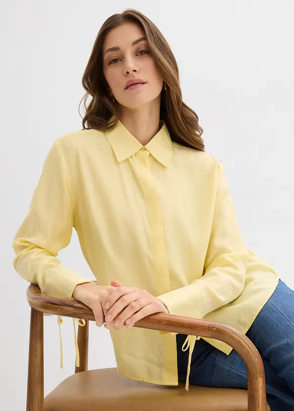 Skjorte i lett viskosemiks, bonprix