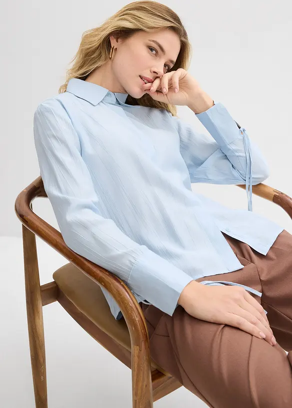 Skjorte i lett viskosemiks, bonprix