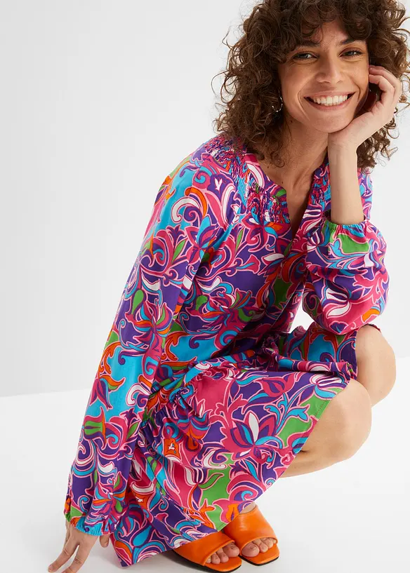 Tunikakjole i lett viskose, bonprix