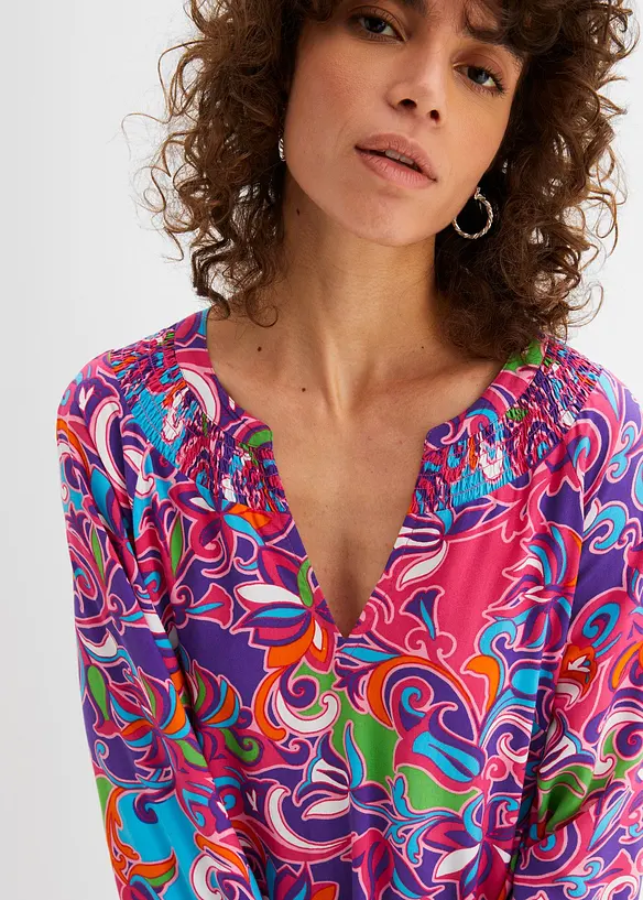 Tunikakjole i lett viskose, bonprix