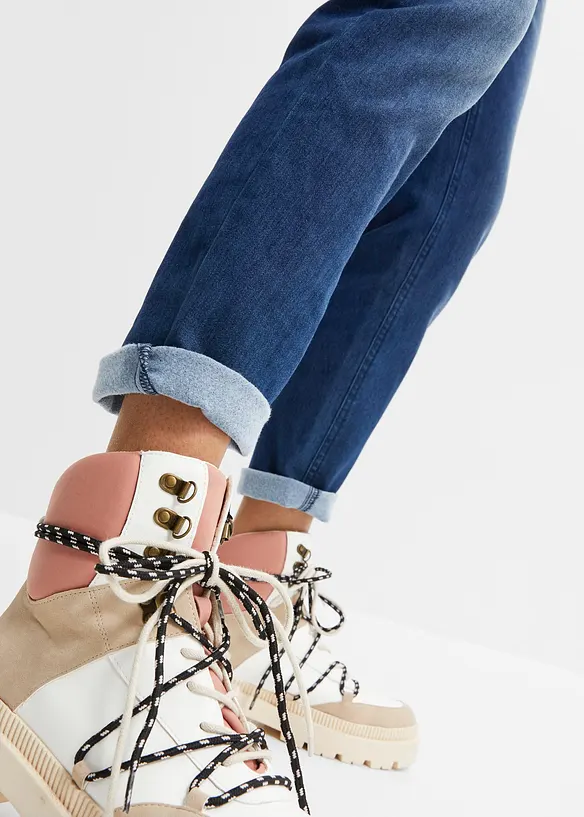 Boyfriend-termojeans Mid Waist, med myk innside, bonprix