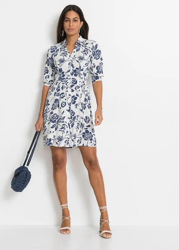 Skjortekjole i lett viskose, bonprix