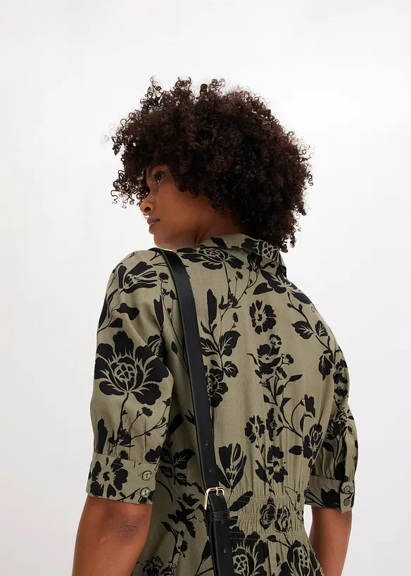 Skjortekjole i viskose med pent fall, bonprix