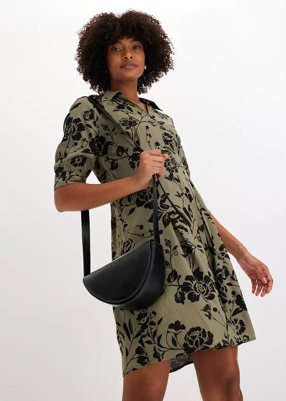 Skjortekjole i viskose med pent fall, bonprix