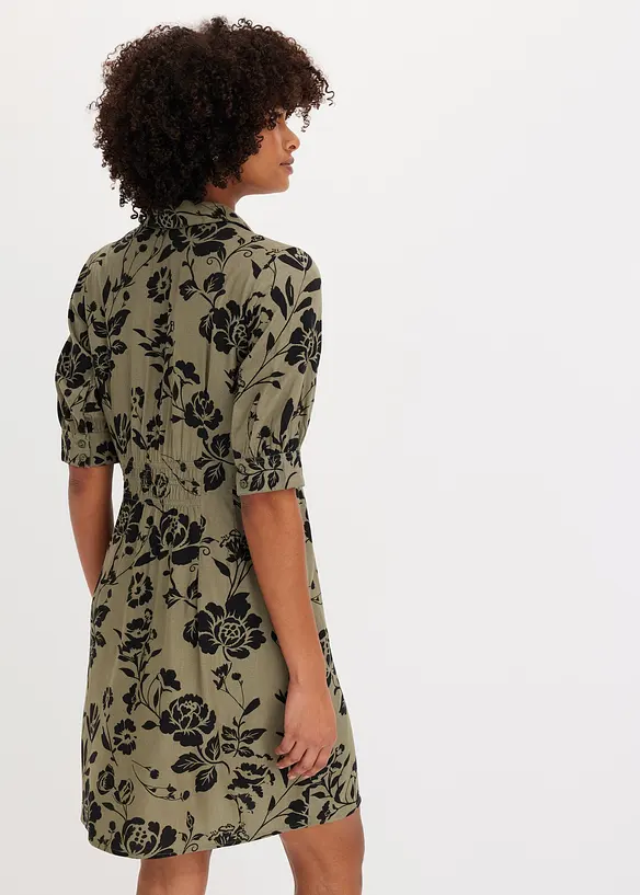 Skjortekjole i viskose med pent fall, bonprix