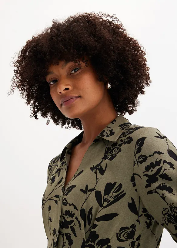 Skjortekjole i viskose med pent fall, bonprix