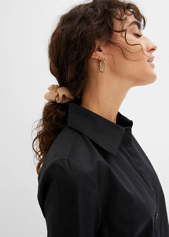 Skjortekjole i bomullspoplin, bonprix