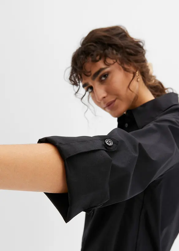 Skjortekjole i bomullspoplin, bonprix