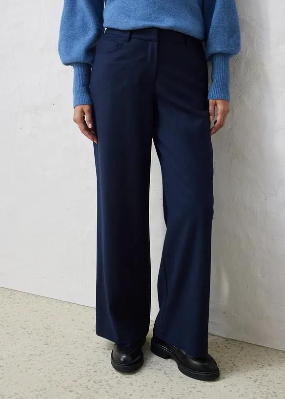 Vid bukse med ull og fem lommer, bonprix