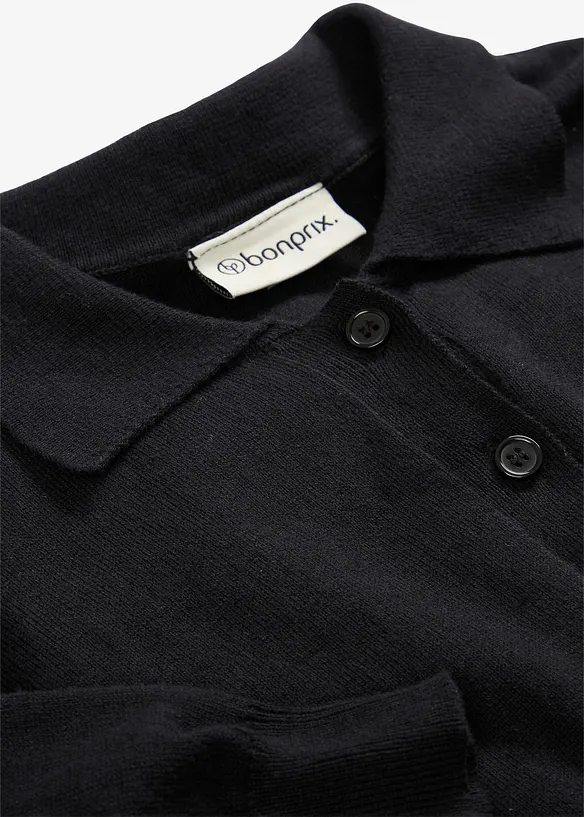 Genser med silke og krage, bonprix