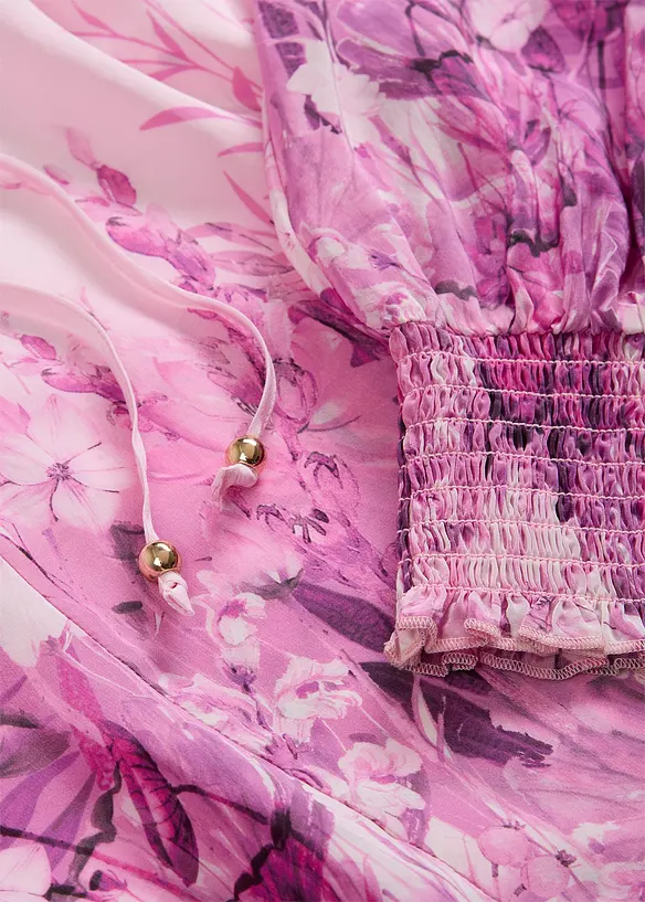 Bluse med silke, bonprix