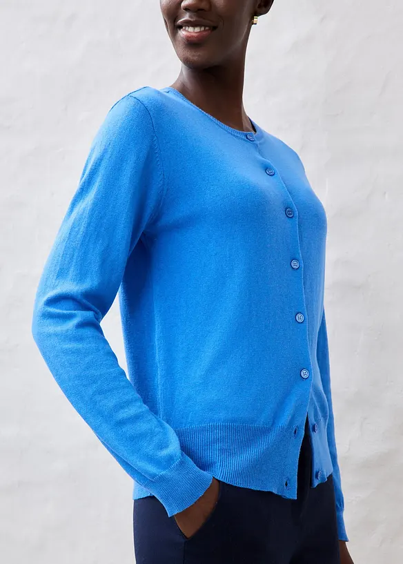 Cardigan med silke, bonprix