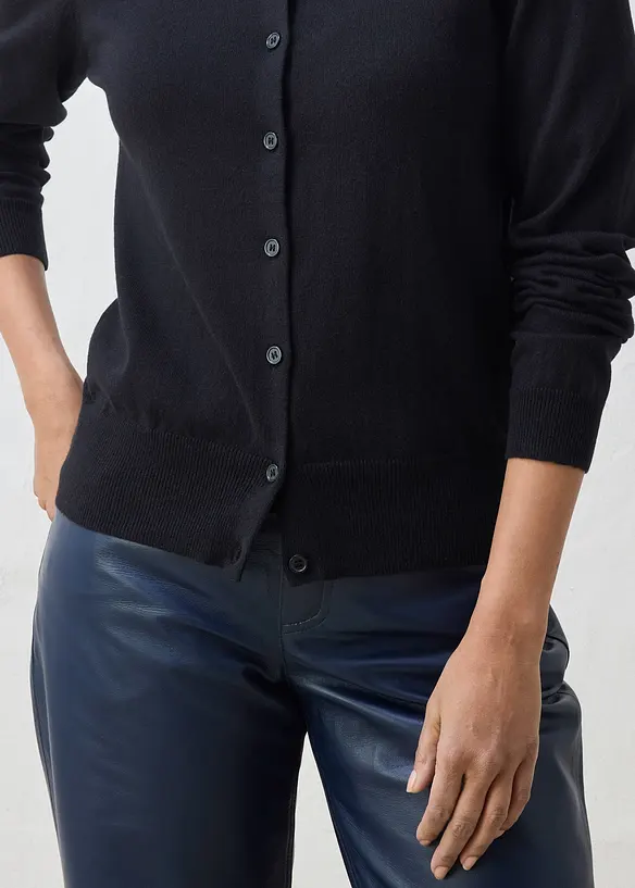 Cardigan med silke, bonprix