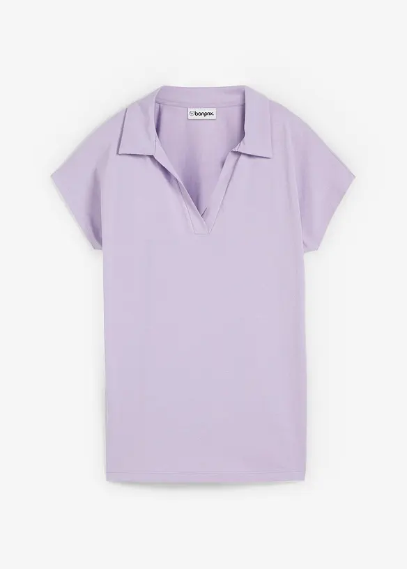 Topp med &aring;pen polokrage, bonprix