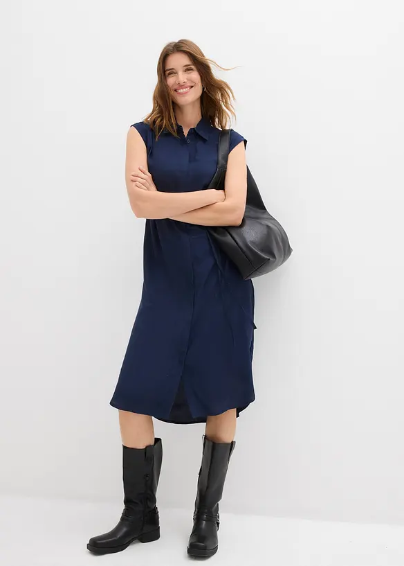 Skjortekjole i myk viskose, bonprix