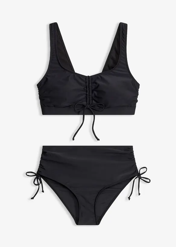 Bustier-bikini med knyteb&aring;nd (2-delt sett), bonprix