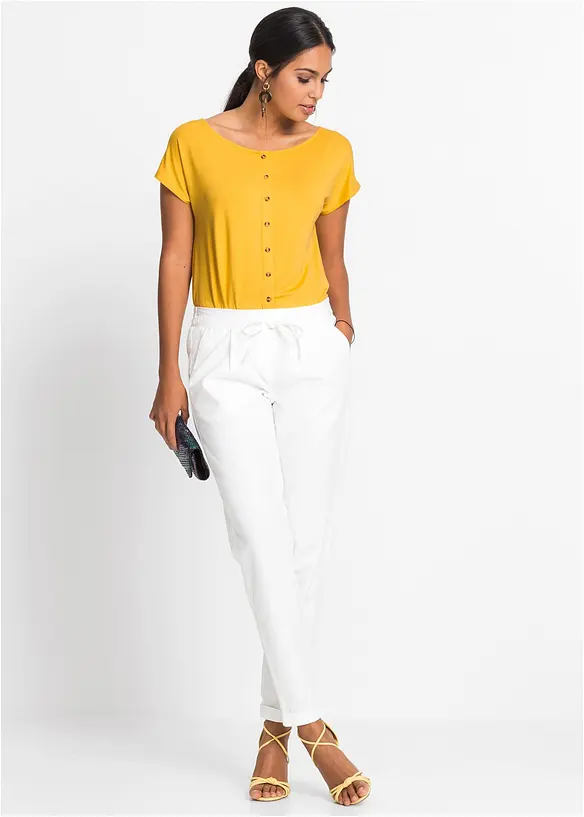 Bukse med lin, bonprix