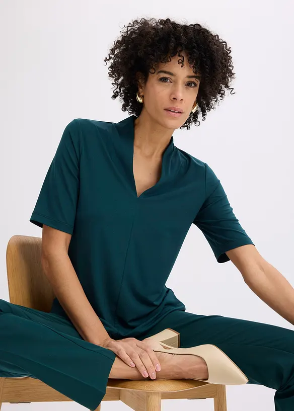 Topp med elegant krage, bonprix