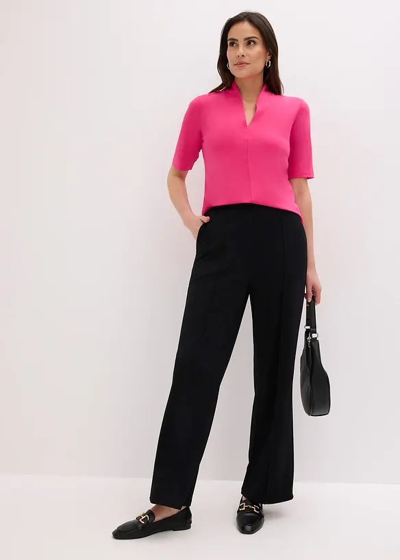 Topp med elegant krage, bonprix