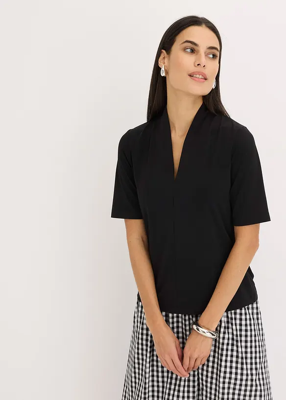 Topp med elegant krage, bonprix