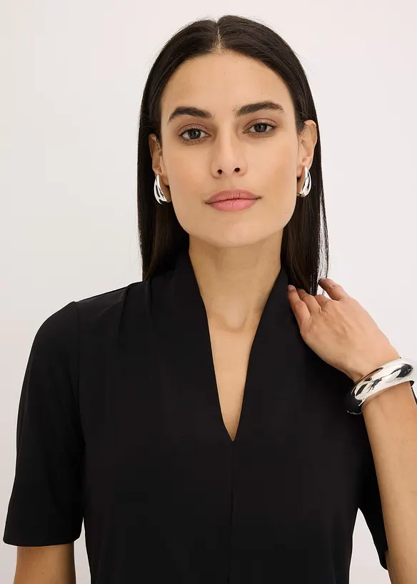 Topp med elegant krage, bonprix