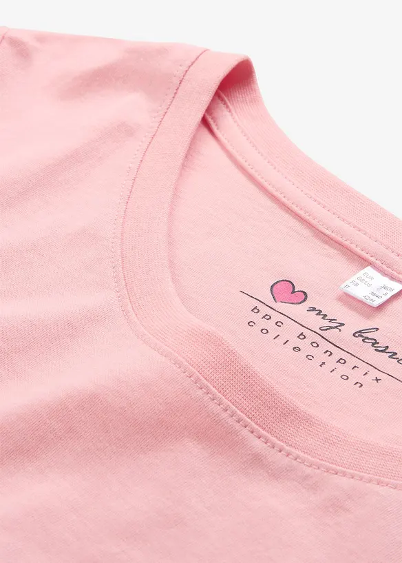 Topp med rund hals (5-pack), bonprix