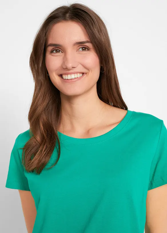 Topp med rund hals (5-pack), bonprix