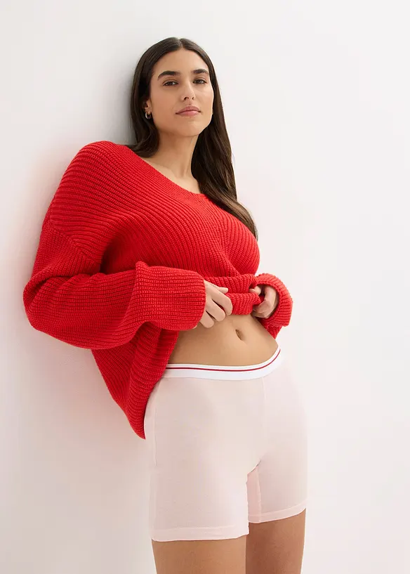 Boksertruse med ben og bomull (4-pack), bonprix