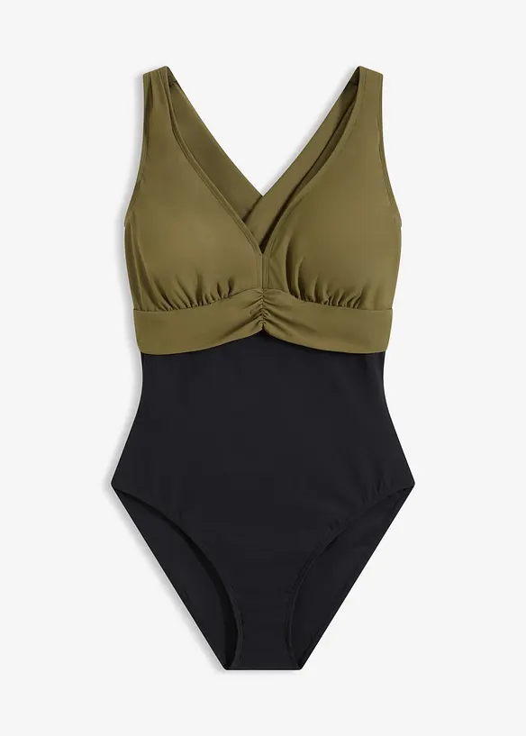 Shape-badedrakt med V-hals, lett formende, bonprix