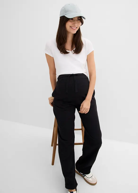 Mammabukse i sweatmateriale med regulerbar benkant, av 100% &oslash;kologisk bomull, bonprix