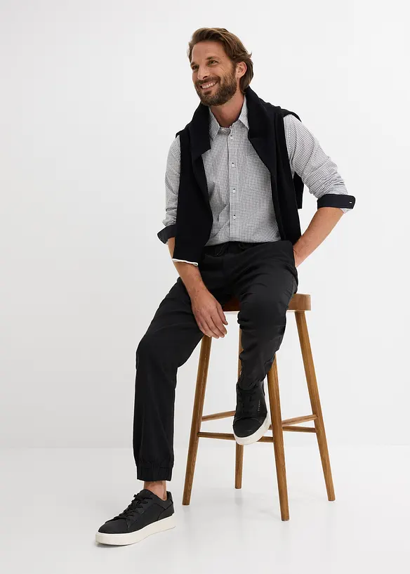 Relaxed fit-pull on-bukse med superstretch, Straight, bonprix