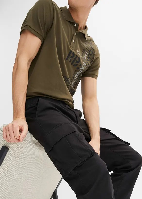 Regular Fit slip on-cargobukse, Straight, bonprix