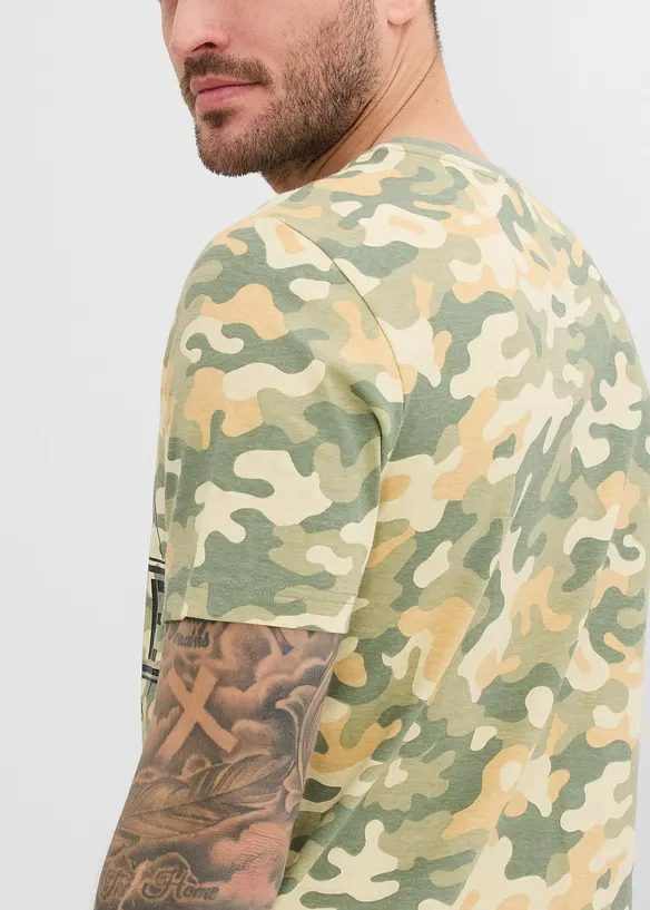 T-skjorte i 100% &oslash;kologisk bomull, Slim Fit, bonprix