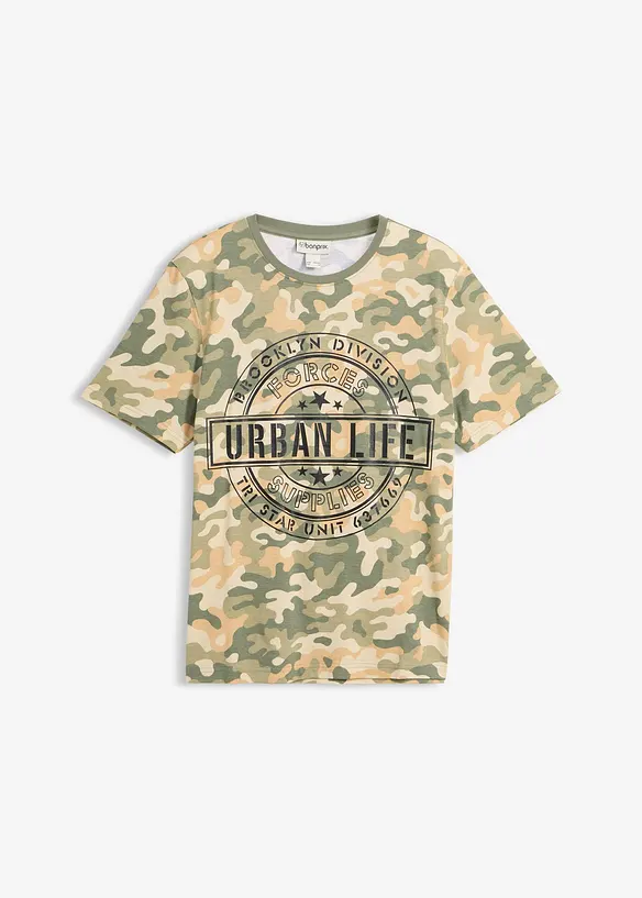 T-skjorte i 100% &oslash;kologisk bomull, Slim Fit, bonprix