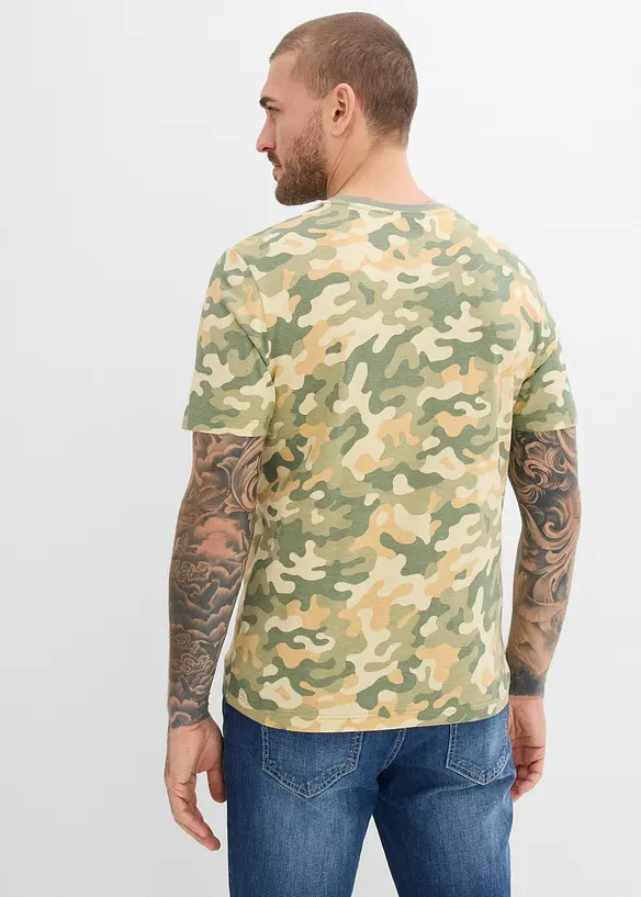 T-skjorte i 100% &oslash;kologisk bomull, Slim Fit, bonprix