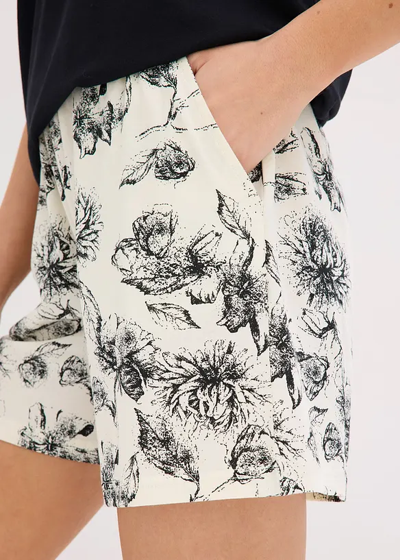 Kort pyjamas i 100% bomull, bonprix