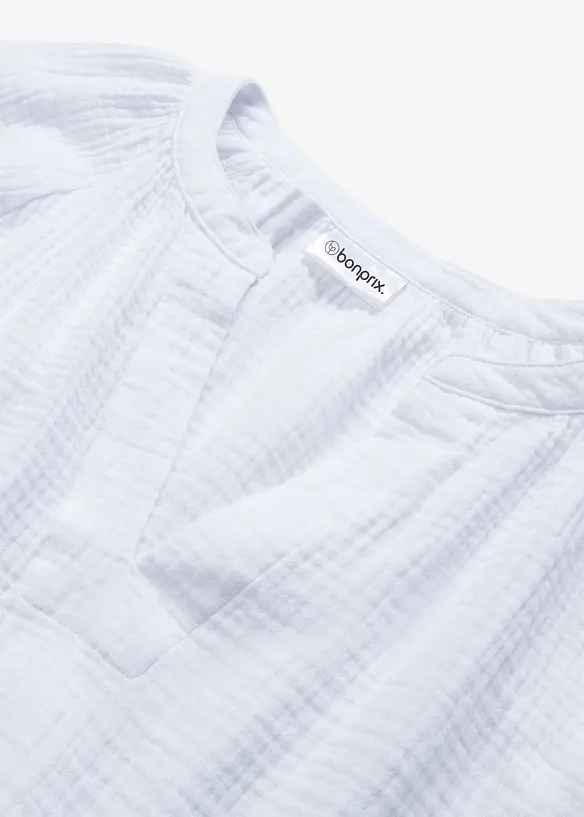 Oversized bluse i musselin, bonprix