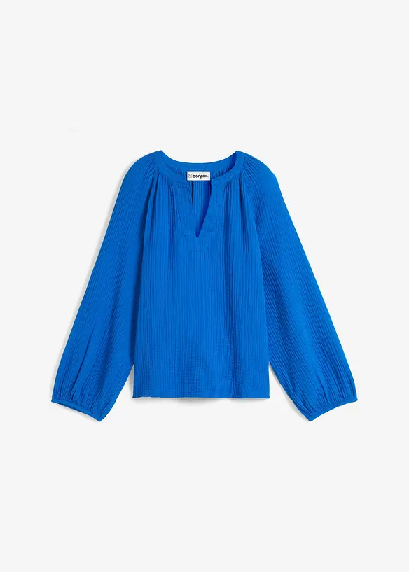 Oversized bluse i musselin, bonprix