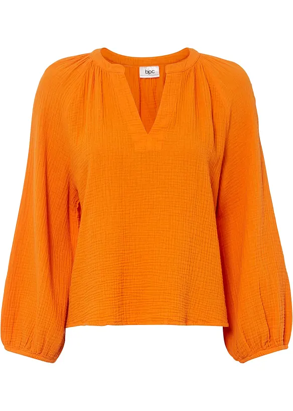 Oversized bluse i musselin, bonprix