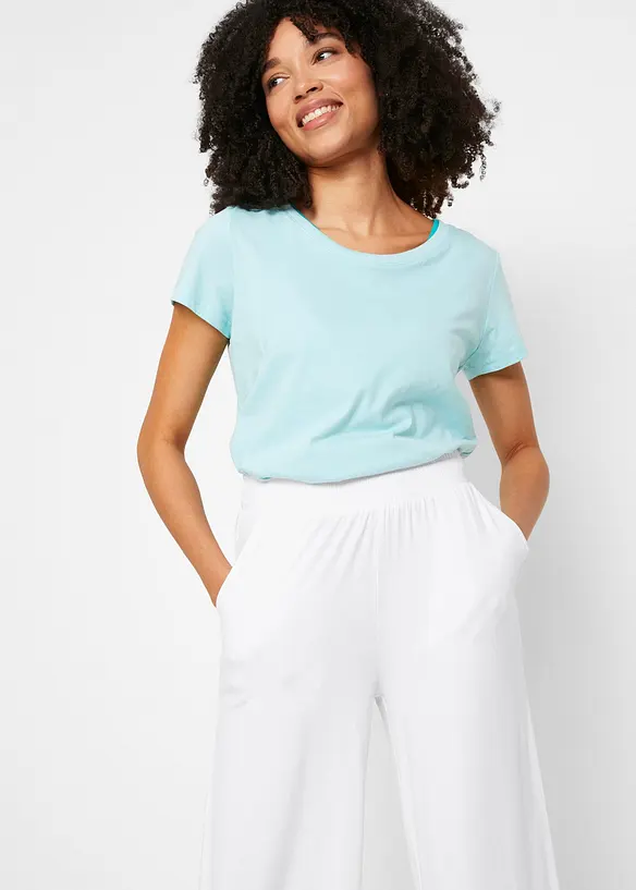 Jerseybukse i lett viskosemiks, 7/8-lengde, bonprix