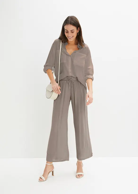 Slip on-bukse i viskose, bonprix