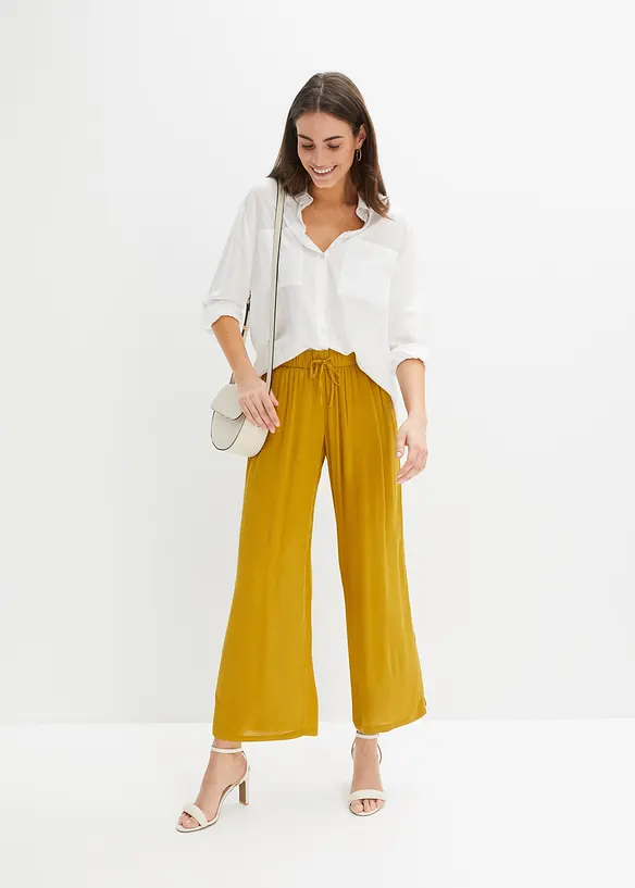 Slip on-bukse i viskose, bonprix