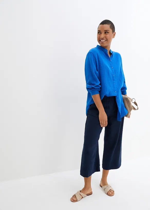 Lang bluse i luftig musselin, bonprix