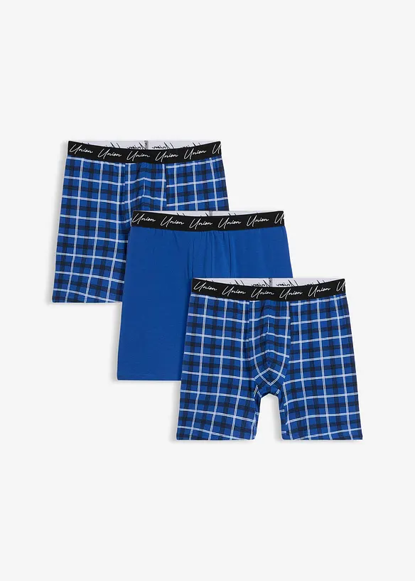 Boxershorts med bomull i ettersittende modell (3-pack), bonprix